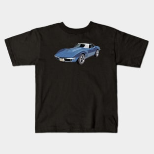 Vintage Blue Sport Car Kids T-Shirt